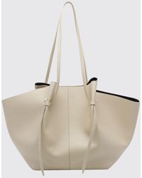 Yuzefi - Large Mochi Grained Calfskin Leather Shoulder Bag With Double Handle - Lyst
