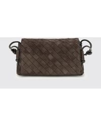 Bottega Veneta - Woven Suede Notturno Bag - Lyst