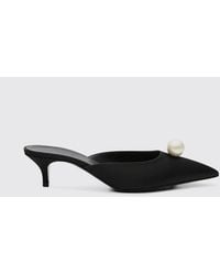 Magda Butrym - Silk Mules With Applied Pearl - Lyst