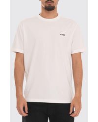BOSS - Cotton T-Shirt With Logo - Lyst