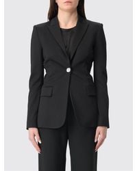 Pinko - Cropped Slim Fit Crêpe Blazer With Single-Button Closure - Lyst