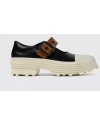 CAMPERLAB - Traktori Brushed Leather And Pu Mary Jane - Lyst