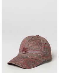 Etro - Cotton Baseball Cap With Paisley Print And Embroidered Pegaso Logo - Lyst