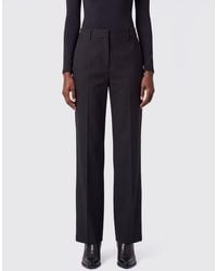 PT Torino - Mid-Rise Virgin Wool Straight-Leg Tailored Trousers - Lyst