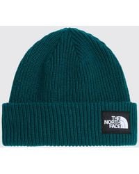 The North Face - Salty Lined Ribbed Beanie With Inner Lining And Logo - Lyst