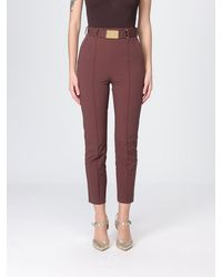 Elisabetta Franchi - Cropped Crêpe Trousers - Lyst