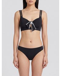 Max Mara - Triangle Bikini Top With Tie Fastenings And V-Neck - Lyst