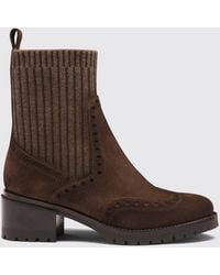 Santoni - Flat Ankle Boot - Lyst