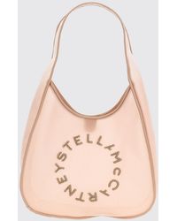 Stella McCartney - Polyamide Shoulder Bag With Embroidered Logo And Rounded Shape - Lyst