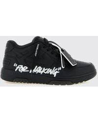 Off-White c/o Virgil Abloh - Out Of Office "For Walking" Low-Top Leather Sneakers - Lyst