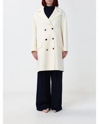 SIMONA CORSELLINI - Double-Breasted Wool Coat With Jewel Applications - Lyst