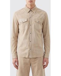 Salvatore Santoro - Suede Leather Shirt Jacket With A Curved Hem - Lyst
