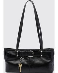 OSOI - Smooth Leather Shoulder Bag With Double Handle And Adjustable Straps - Lyst