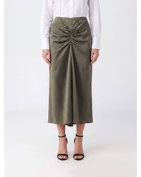 Victoria Beckham - High-Waisted Ruched Midi Pencil Skirt - Lyst