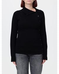 Dondup - Slim Fit Viscose Turtleneck Jumper With Shoulder Buttons - Lyst