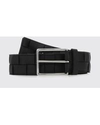 Bottega Veneta - Woven Calfskin Leather Belt With Intrecciato Design - Lyst