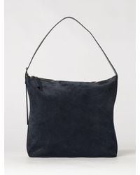 A.P.C. - Vera Large Suede And Leather Shoulder Bag With Adjustable Handle - Lyst