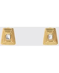 Alessandra Rich - Crystal-Embellished Clip-On Dangle Earrings - Lyst