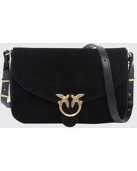 Pinko - Mini Love Bag Suede Crossbody Bag With Love Birds Logo - Lyst