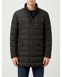 Herno - Long Quilted Nylon Puffer Coat With High Neck And Button Closure - Lyst