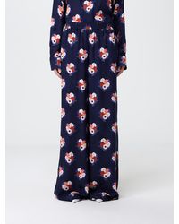 Fendi - Silk Palazzo Trousers With Floral Print - Lyst