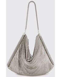Rabanne - Flared Aluminum Metal Mesh Shoulder Bag With Integrated Handle - Lyst