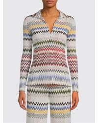 Missoni - Zig-Zag Cotton And Viscose Polo Shirt - Lyst