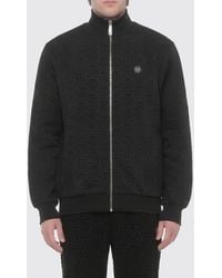 Philipp Plein - Monogram Cotton Blend Zip-Up Sweatshirt - Lyst