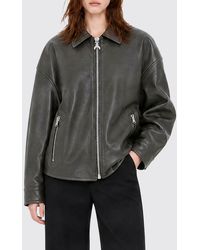 Patrizia Pepe - Faux Leather Shirt-Style Jacket With Zip Closure - Lyst