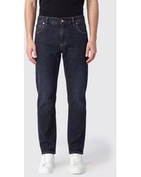 Dolce & Gabbana - Dolce &Amp Gabbana Vaqueros Rectos De Talle Medio En Denim De Algodón Con Placa Del Logo - Lyst