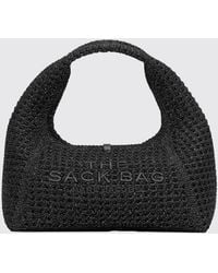 Marc Jacobs - The Sack Mini Lurex Crochet Shoulder Bag With Logo - Lyst