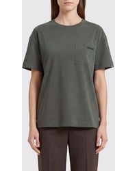 Brunello Cucinelli - Cotton Crewneck T-Shirt With Pocket And Monili Embellishment - Lyst