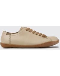 Camper - Peu Leather Low Top Slip-On Sneakers With Elasticized Laces - Lyst