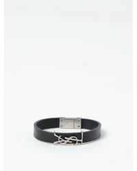 Saint Laurent - Bracelet À Plaque Logo - Lyst
