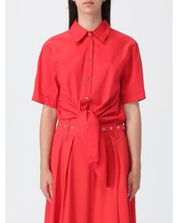 Liu Jo - Cropped Cotton Shirt - Lyst
