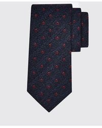 Ferragamo - Gancini Silk And Wool Tie With Chevron Monogram Pattern - Lyst