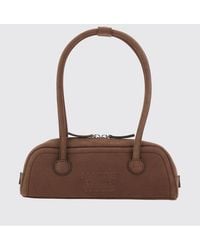 Marge Sherwood - Cow Leather Shoulder Bag With A Double Handle And Zip Closure - Lyst