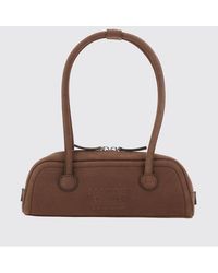 Marge Sherwood - Cow Leather Shoulder Bag With A Double Handle And Zip Closure - Lyst