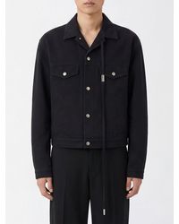 Ann Demeulemeester - Shirt-Style Denim Jacket With Cuban Collar - Lyst