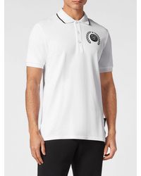 Philipp Plein - Short-Sleeve Jersey Polo Shirt With Classic Collar And Logo - Lyst