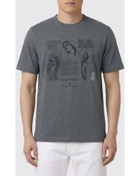 Brunello Cucinelli - Printed Cotton T-Shirt - Lyst