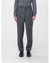 Brunello Cucinelli - Virgin Wool Slim Fit Trousers With Drawstring Waist - Lyst