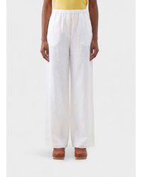 GIMAGUAS - High-Waisted Wide-Leg Cotton Palazzo Pants - Lyst