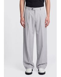 MTL Studio - Wool Blend Wide Leg Trousers - Lyst