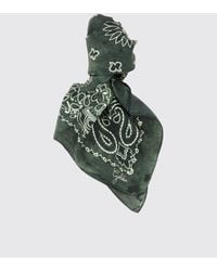 Golden Goose - Square Silk Foulard With Abstract Bandana Print - Lyst