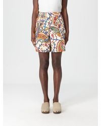 Etro - Cotton Paisley Shorts - Lyst