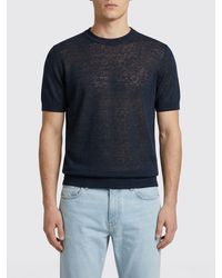 Zanone - Rundhals-Pullover Aus Leinen Und Baumwolle - Lyst