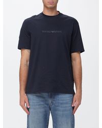 Emporio Armani - Basic Cotton T-Shirt With Logo - Lyst
