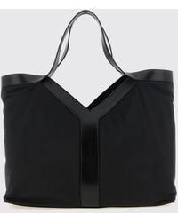 Saint Laurent - Calfskin And Nylon Tote Bag With Double Handle - Lyst