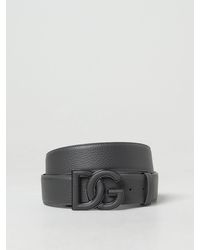Dolce & Gabbana - Cintura in pelle a grana - Lyst